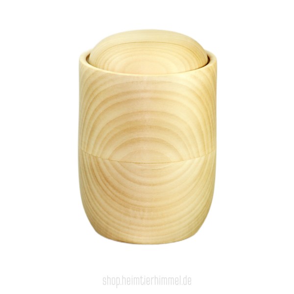 Holzurne LECHE aus Lindenholz in 3 Größen